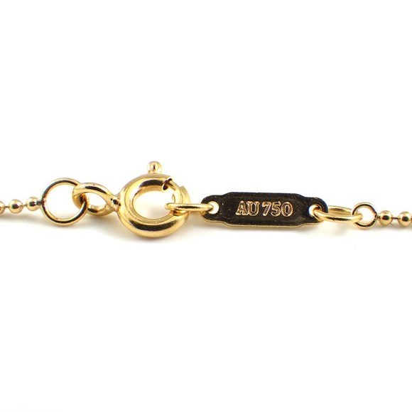 Tiffany Necklace Fleur de Lis Key Diamond Pink Gold